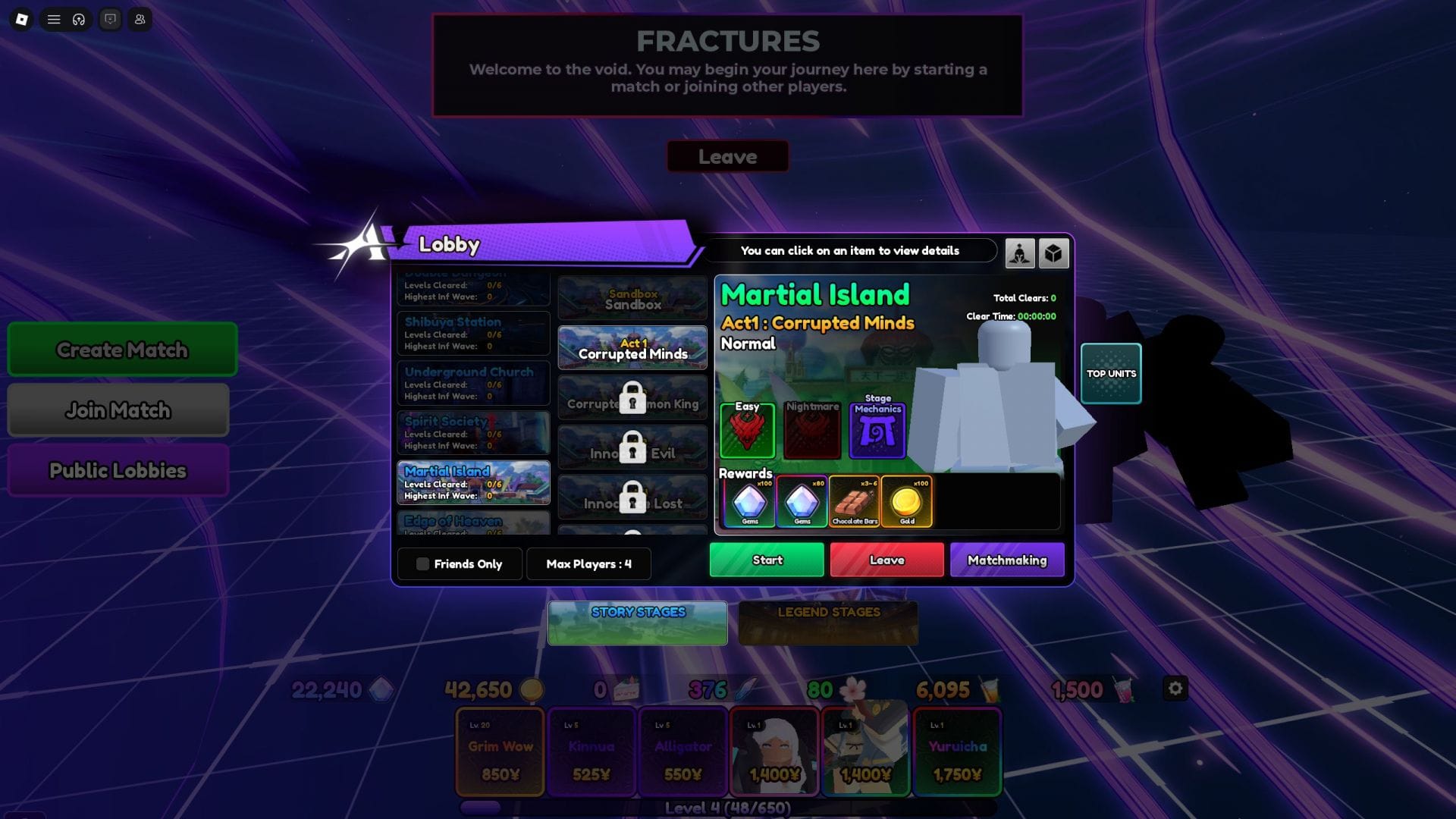 Complete the Dawntay Unit Trial in the Martial Island Story Act 1 to get the Familial Jewel (Image via Roblox)
