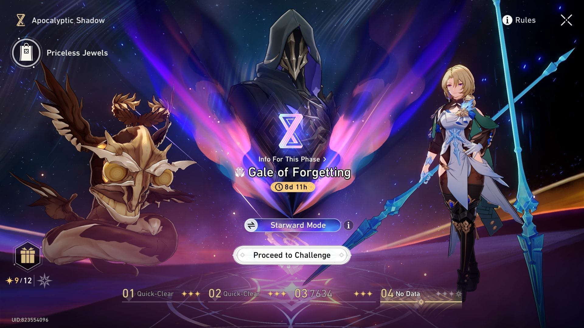 Ciclo de sombras apocalípticas do HSR 4.3 (imagem via SK Gaming || HoYoverse)