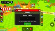Cole o código na caixa de texto (Imagem via Roblox)