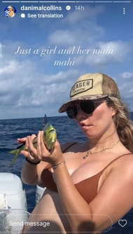 História de Danielle Collins no Instagram