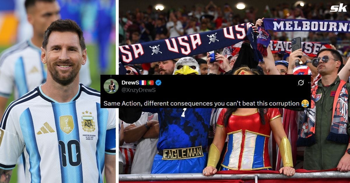 "Always gets his way" - Fans call out hypocrisy at FIFA World Cup as they claim Messi escaped red card despite making Balogun-esqe tackle