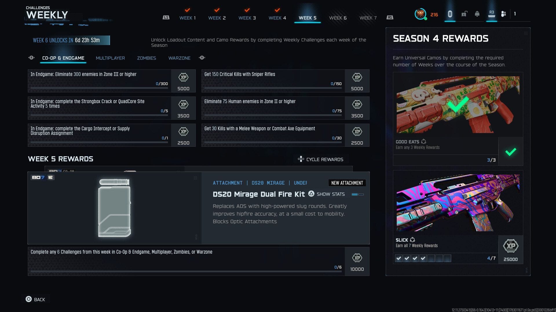 Desafios finais da semana 5 (imagem via Activision)