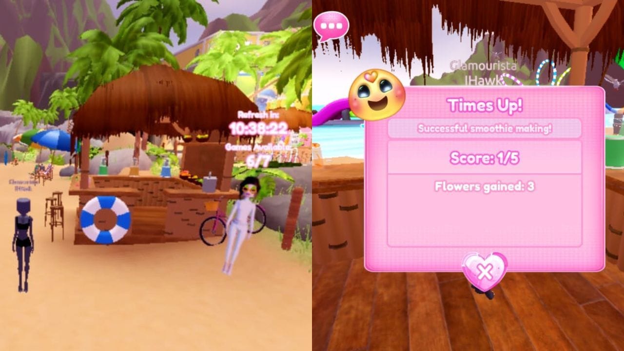 Preparação de smoothies (imagem via Roblox)
