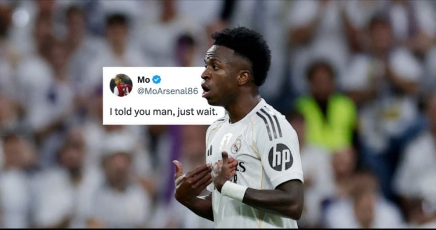 "Get it done Berta", "Problem for Premier League defenders" - Arsenal fans react as David Ornstein drops Vinicius Jr news