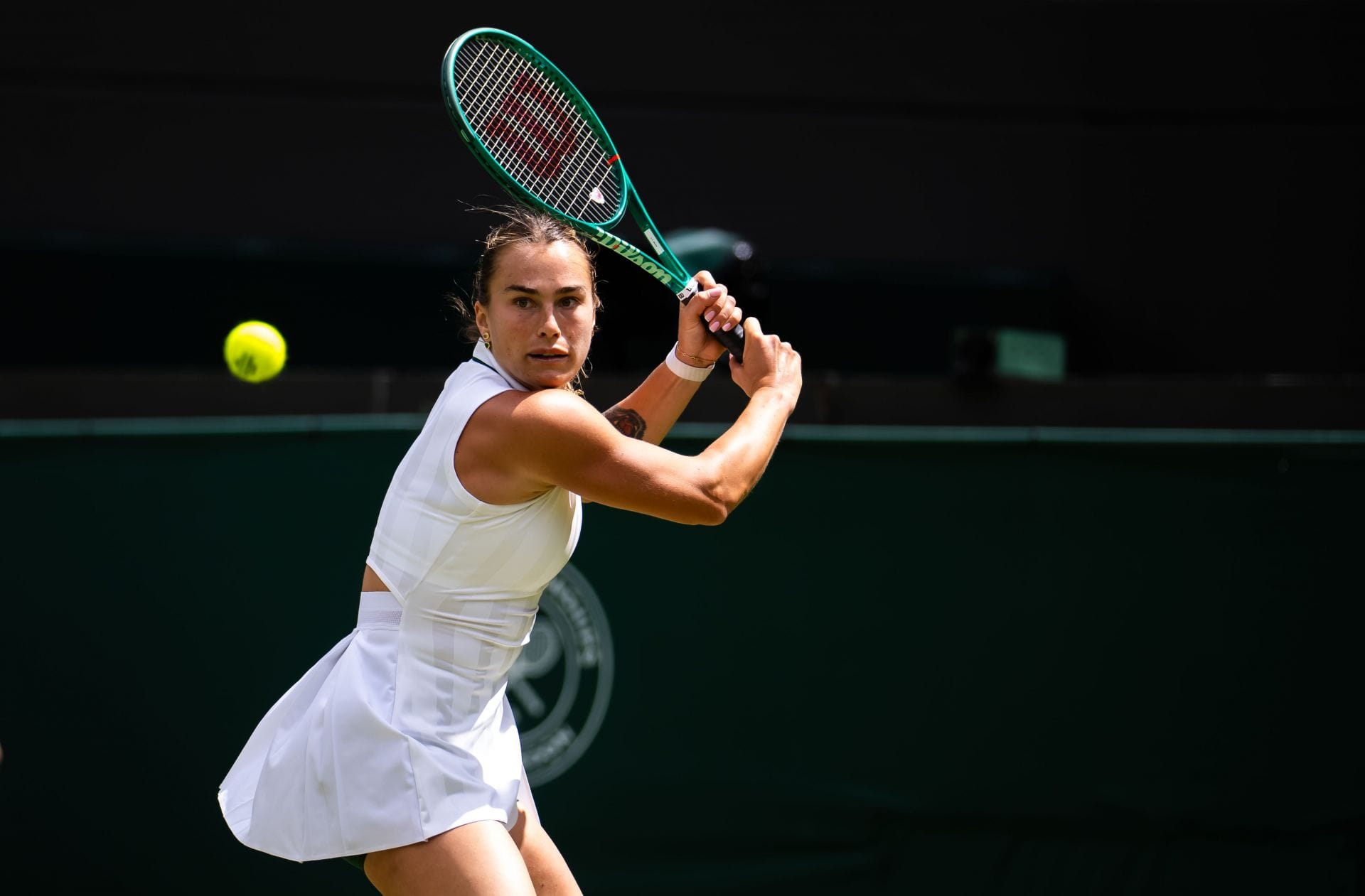 Aryna Sabalenka no The Championships Wimbledon 2026 em Londres, Inglaterra (foto de Getty Images)