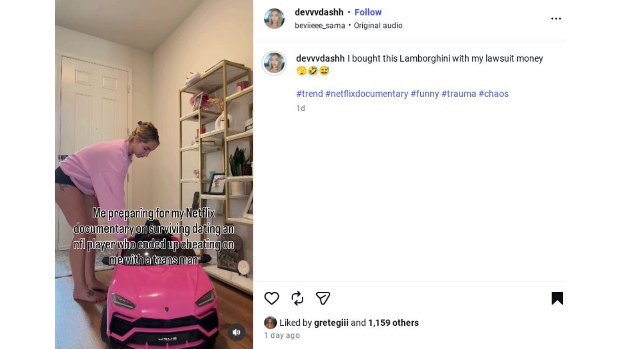 Screenshot of Ryan Sokolosky's Instagram Reel - Source: (Via Instagram/ @devvvdashh)