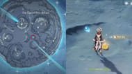 Localização do Radiant Spincrystal 183 (imagem via HoYoverse)