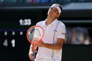 Taylor Fritz of the United States during The Championships Wimbledon 2026 in London, England. (Photo by Getty Images)