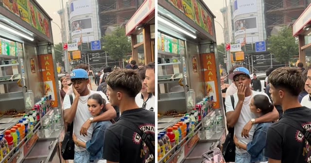 Lamine Yamal filmed while stopping for street food with girlfriend as