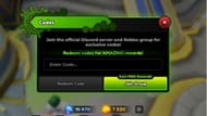 The code redemption box (Image via Roblox)