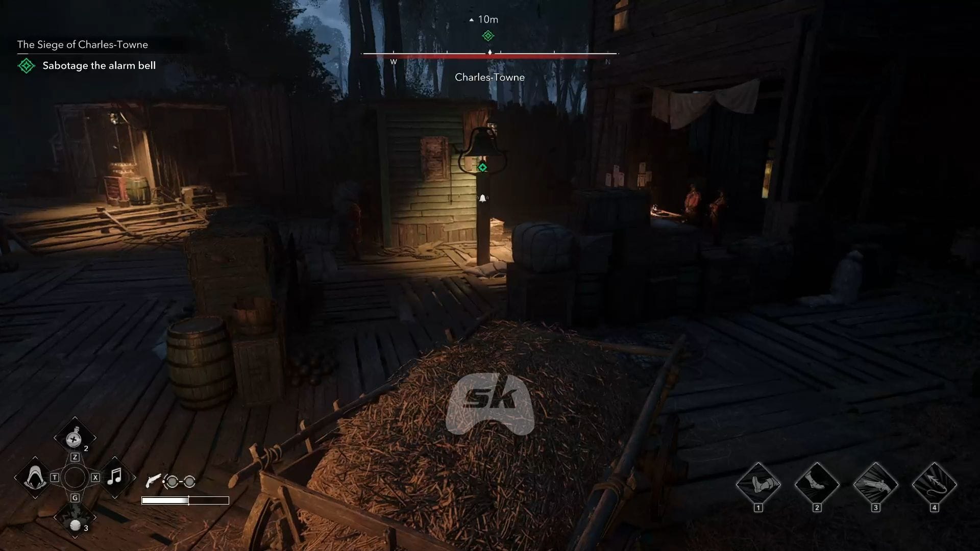 Destroy the alarm bell (Image via Sportskeeda Gaming || Ubisoft)