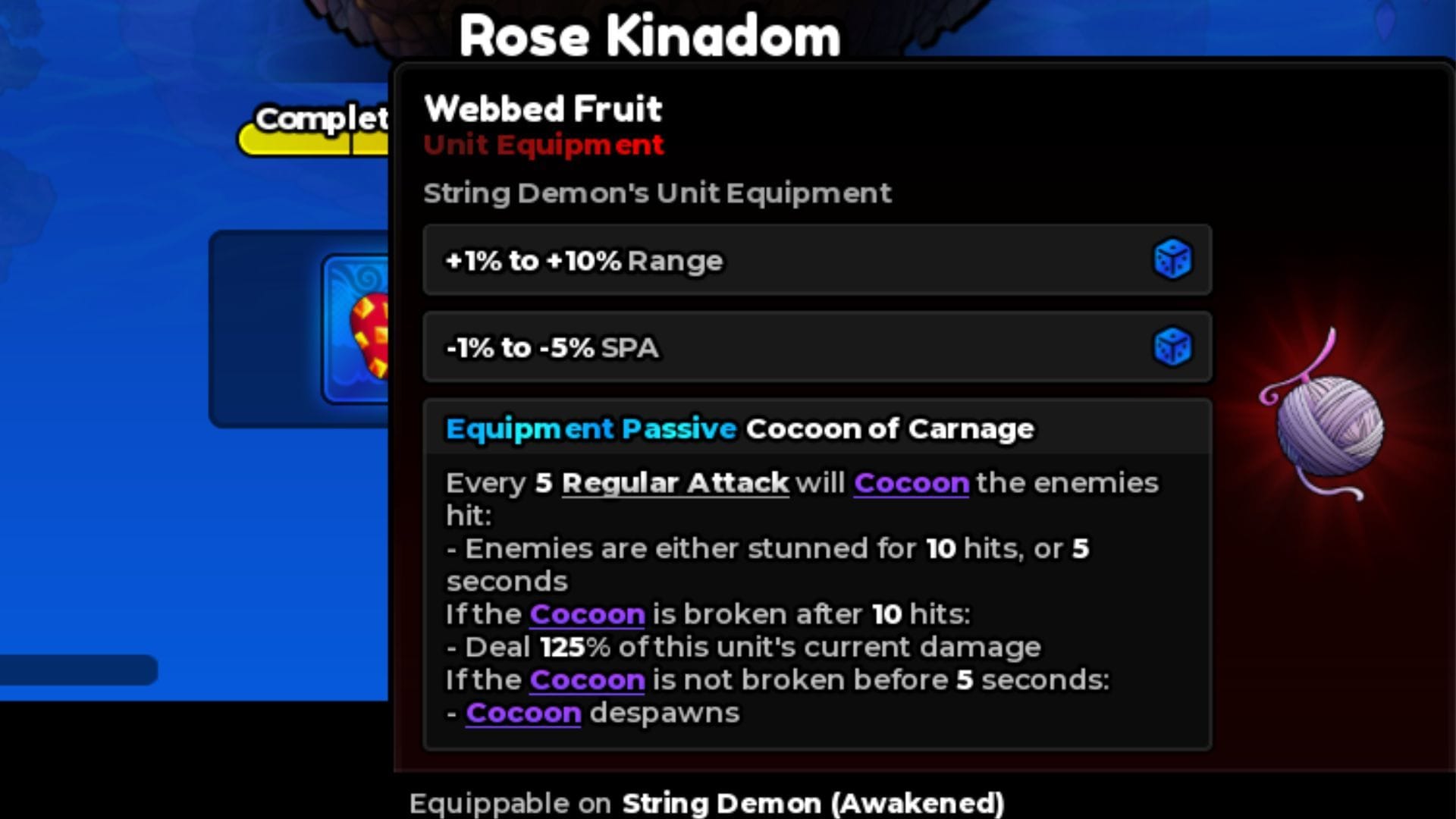 The Webbed Fruit info (Image via Roblox)