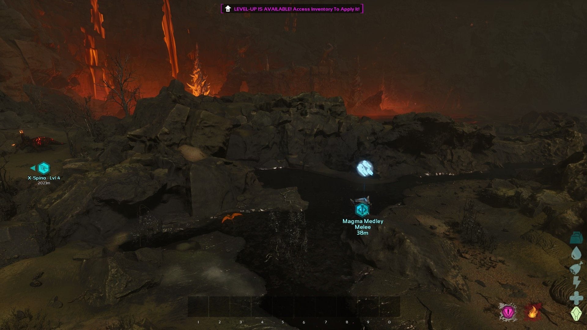 Magma Medley Melee em ARK Survival Ascended Genesis 1 (imagem via Studio Wildcard)