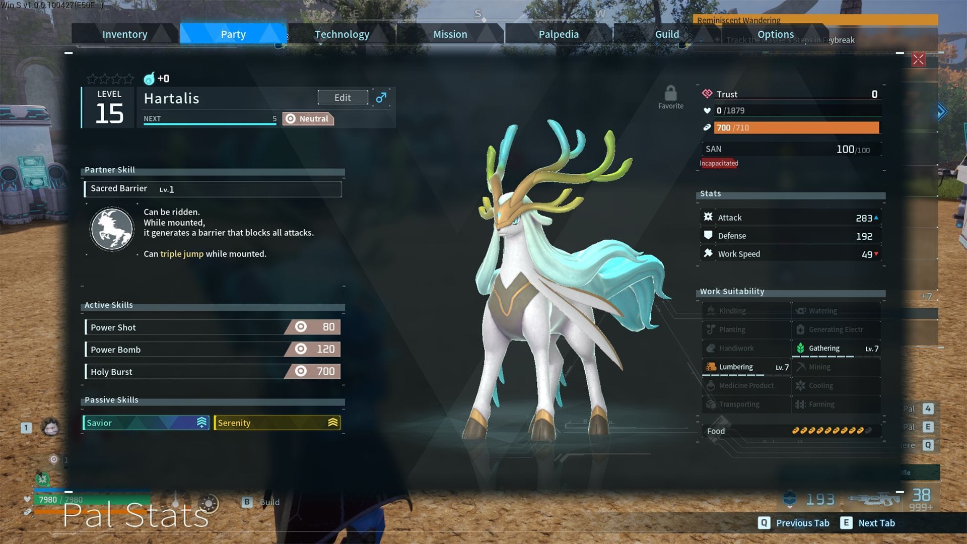 Hartalis can only be acquired via Raids (Image via PocketPair)