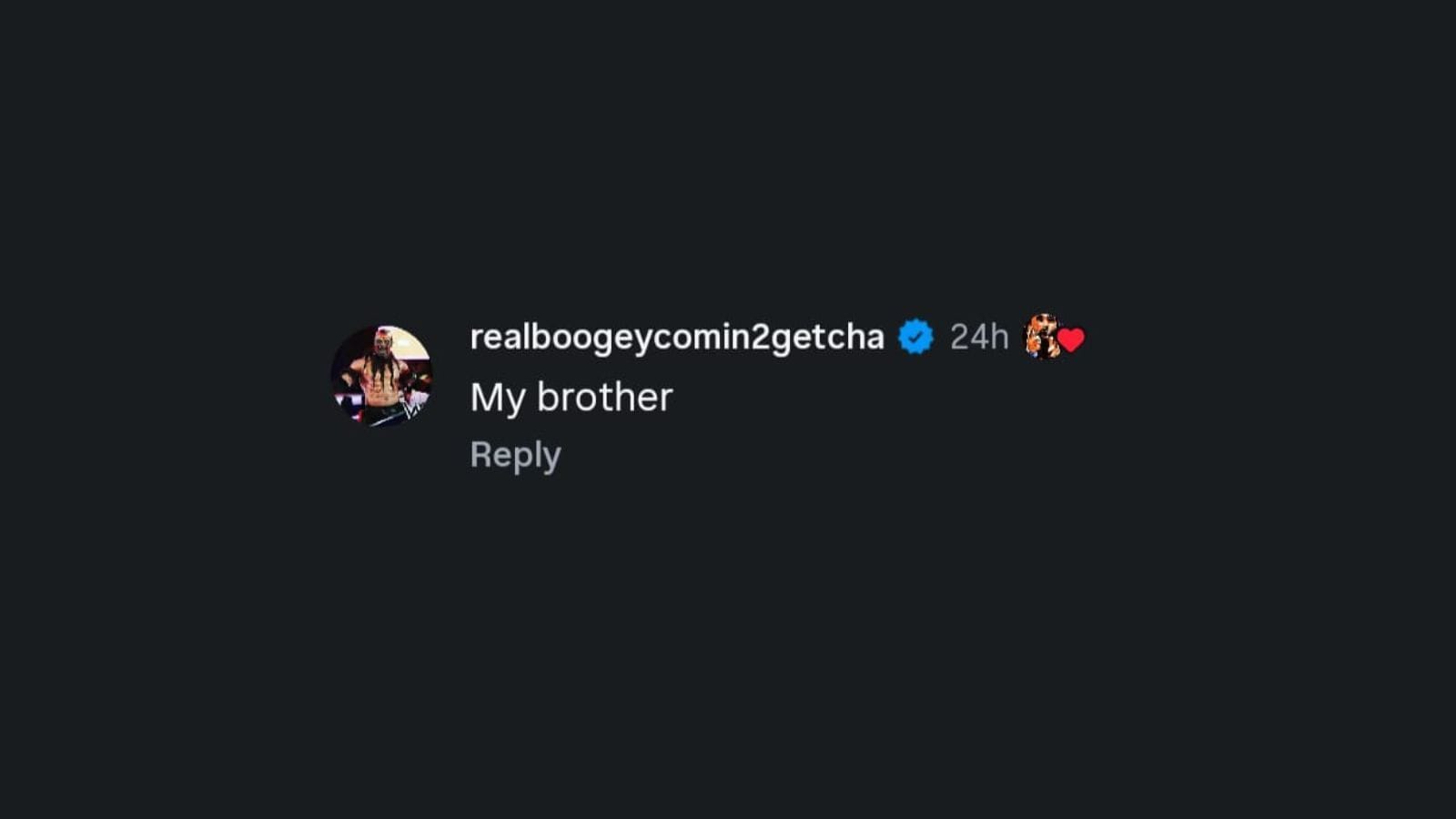 O comentário do bicho-papão [Image via Instagram/@realmickfoley]