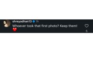 Captura de tela do comentário de Shreya Dhanwanthary. (Imagem via - Instagram/washisundar555)