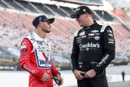 Kyle Larson (L) e Kyle Busch - Corrida Noturna de Bristol. Fonte: Getty