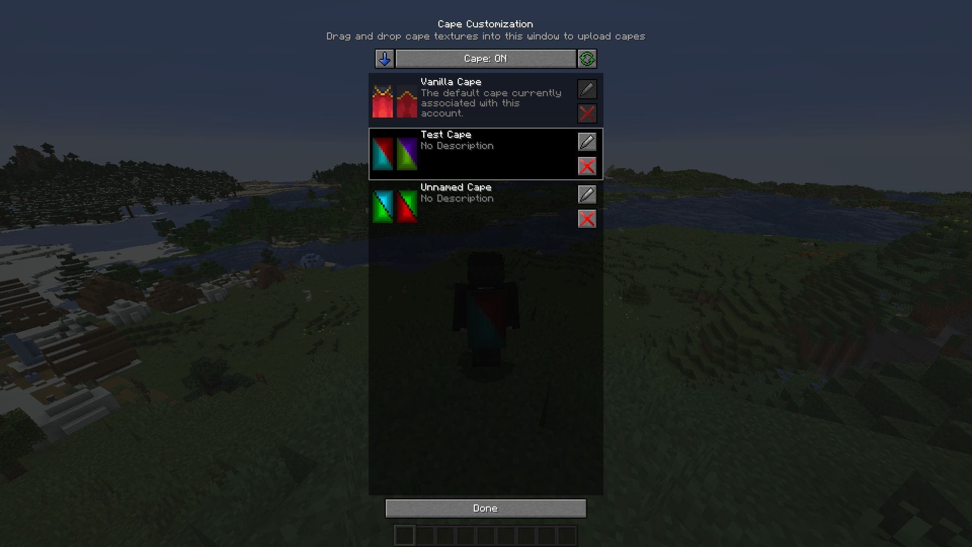 Mods são uma das maneiras mais fáceis de obter capas personalizadas (Imagem via Mojang Studios || Modrinth)