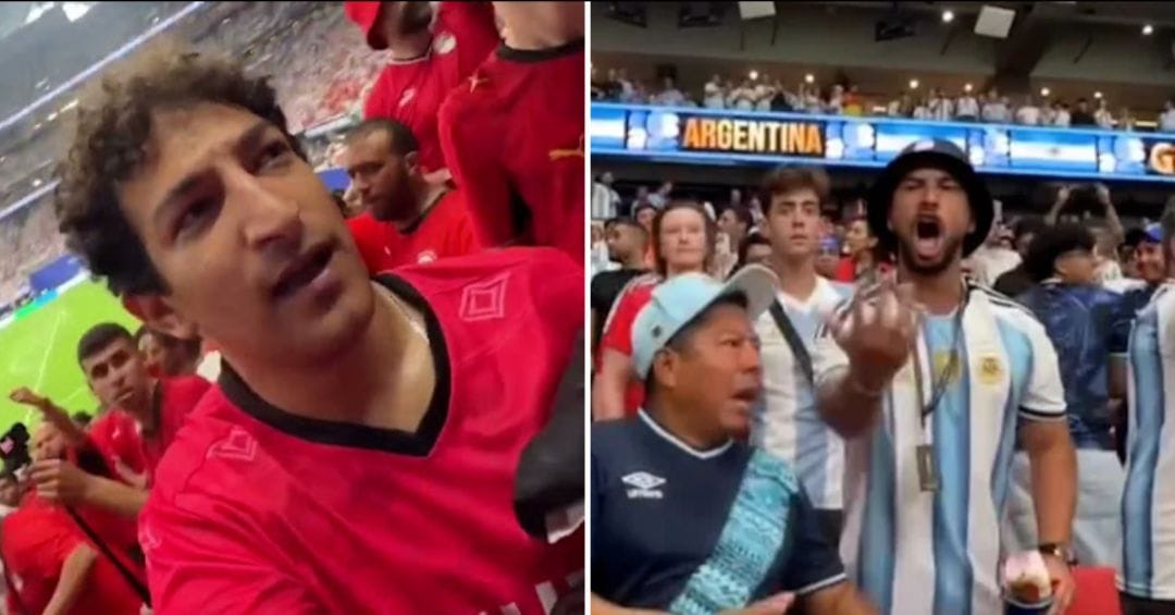 Argentina fans hurled beer and taunted Egypt fans after dramatic 3-2 win at FIFA World Cup