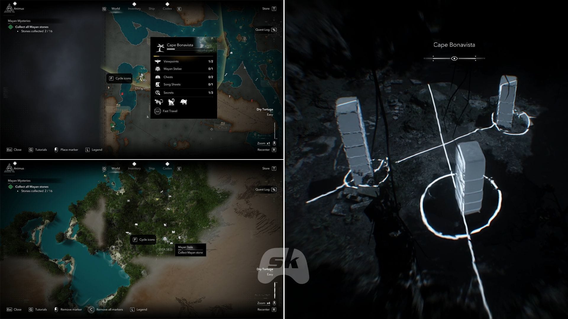 Cape Bonavista Mayan stelae solution (Image via Sportskeeda Gaming || Ubisoft)
