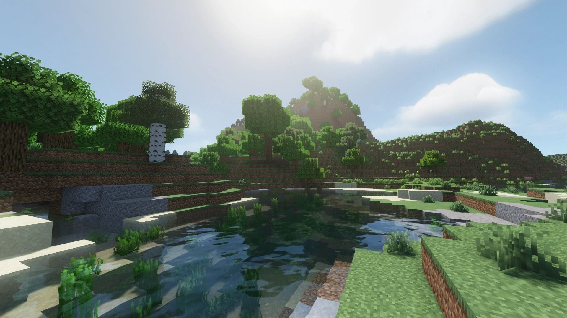 O shader MakeUp é fácil de executar em PCs de nível médio (Imagem via Mojang Studios || Curseforge)