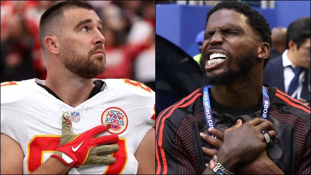 Travis Kelce drops major praise while recalling Tyreek Hill's rookie year as star WR sits in free agency
