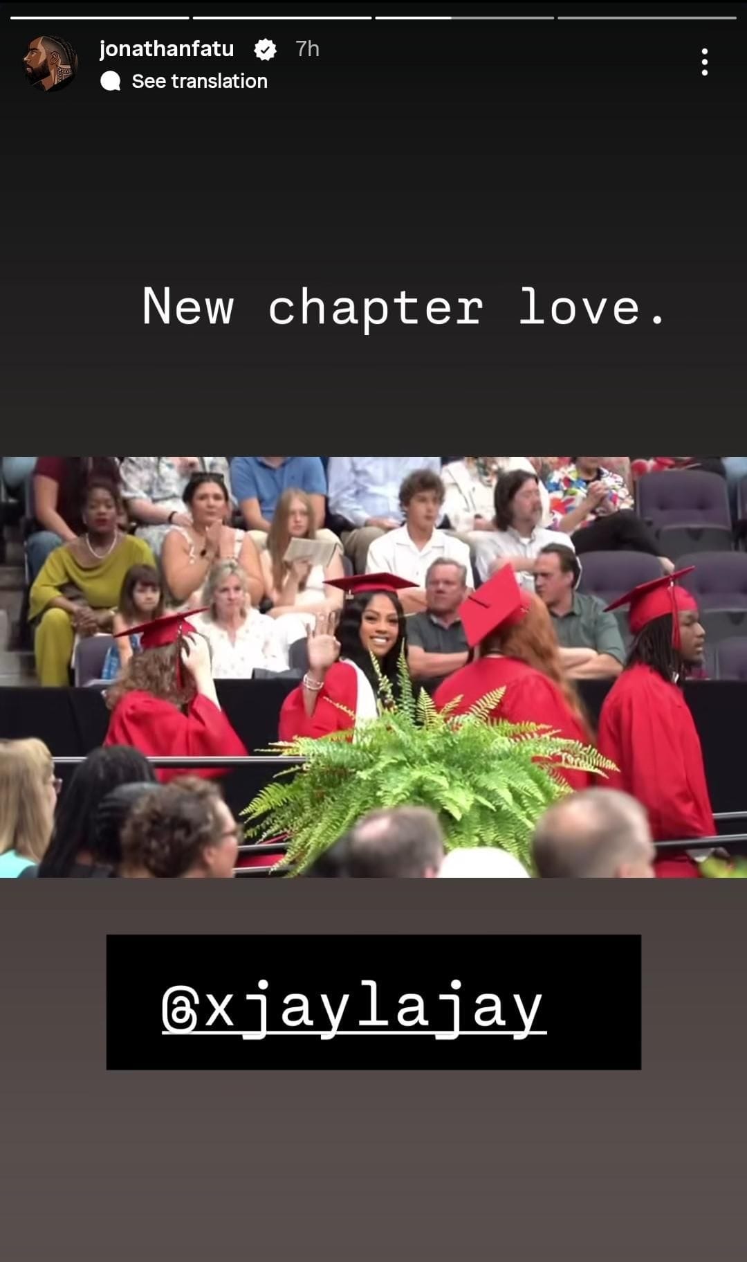 Jimmy Uso mandou uma mensagem para a filha. [Via: Instagram/@jonathanfatu]