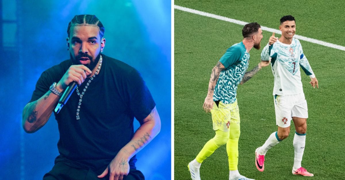 Rapper Drake’s reaction to Cristiano Ronaldo scoring goal against Croatia displayed on giant screen at stadium, fan calls it ‘pure meme energy’