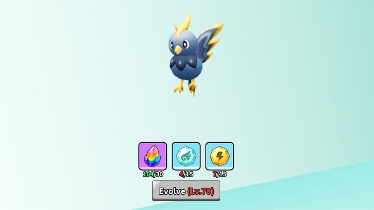 Itens de evolução do Bluebird (imagem via Roblox)