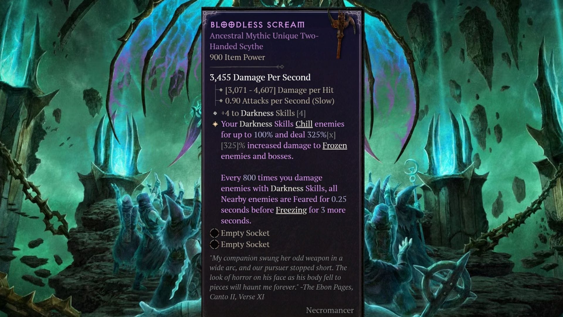 Ao combinar poderes da escuridão e explosões de gelo, você pode destruir os inimigos em pedaços (Imagem via Blizzard Entertainment)