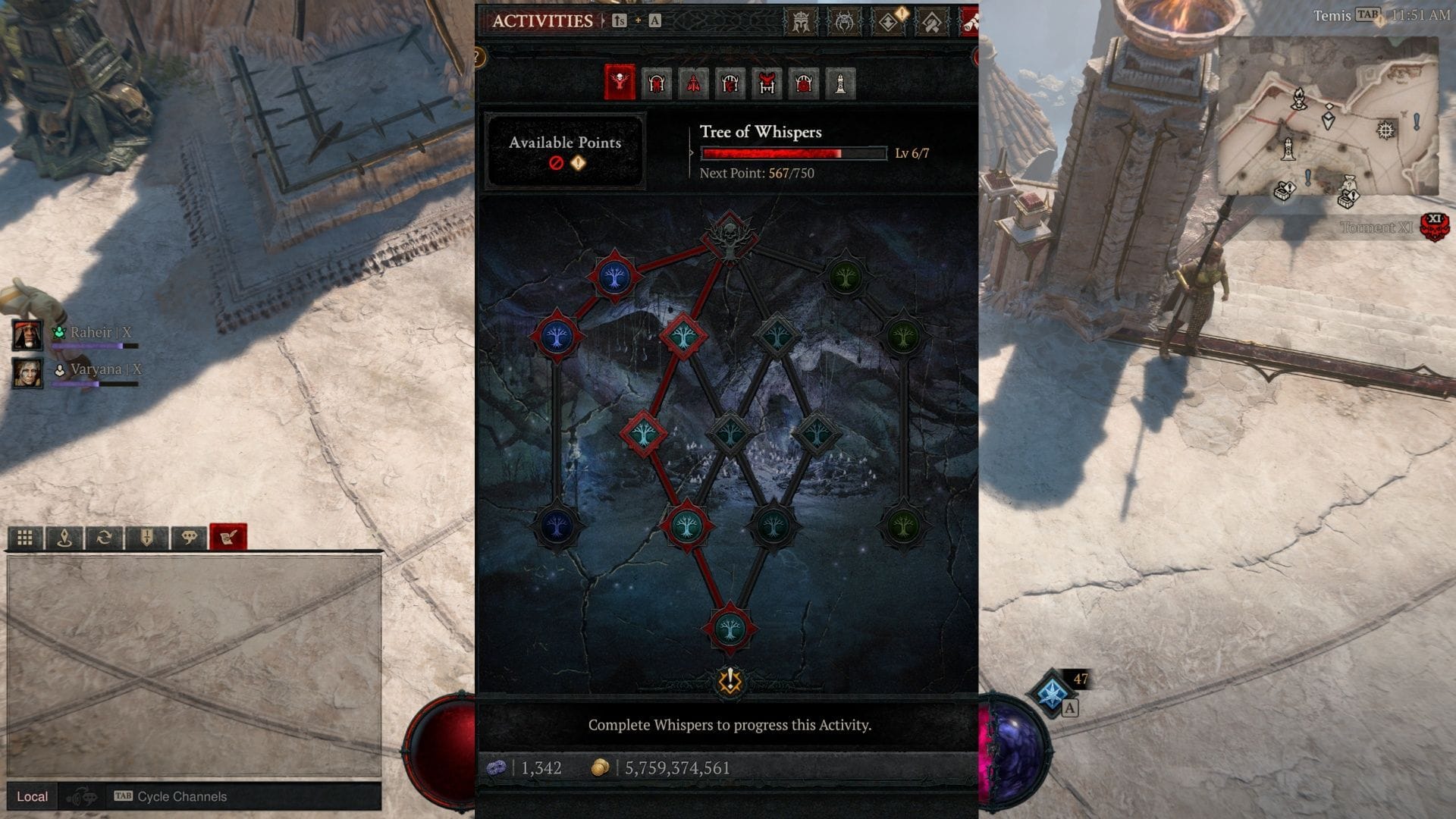 Aqui estão as escolhas que escolhemos para The Tree of Whispers (Imagem via Blizzard Entertainment || Sportskeeda)