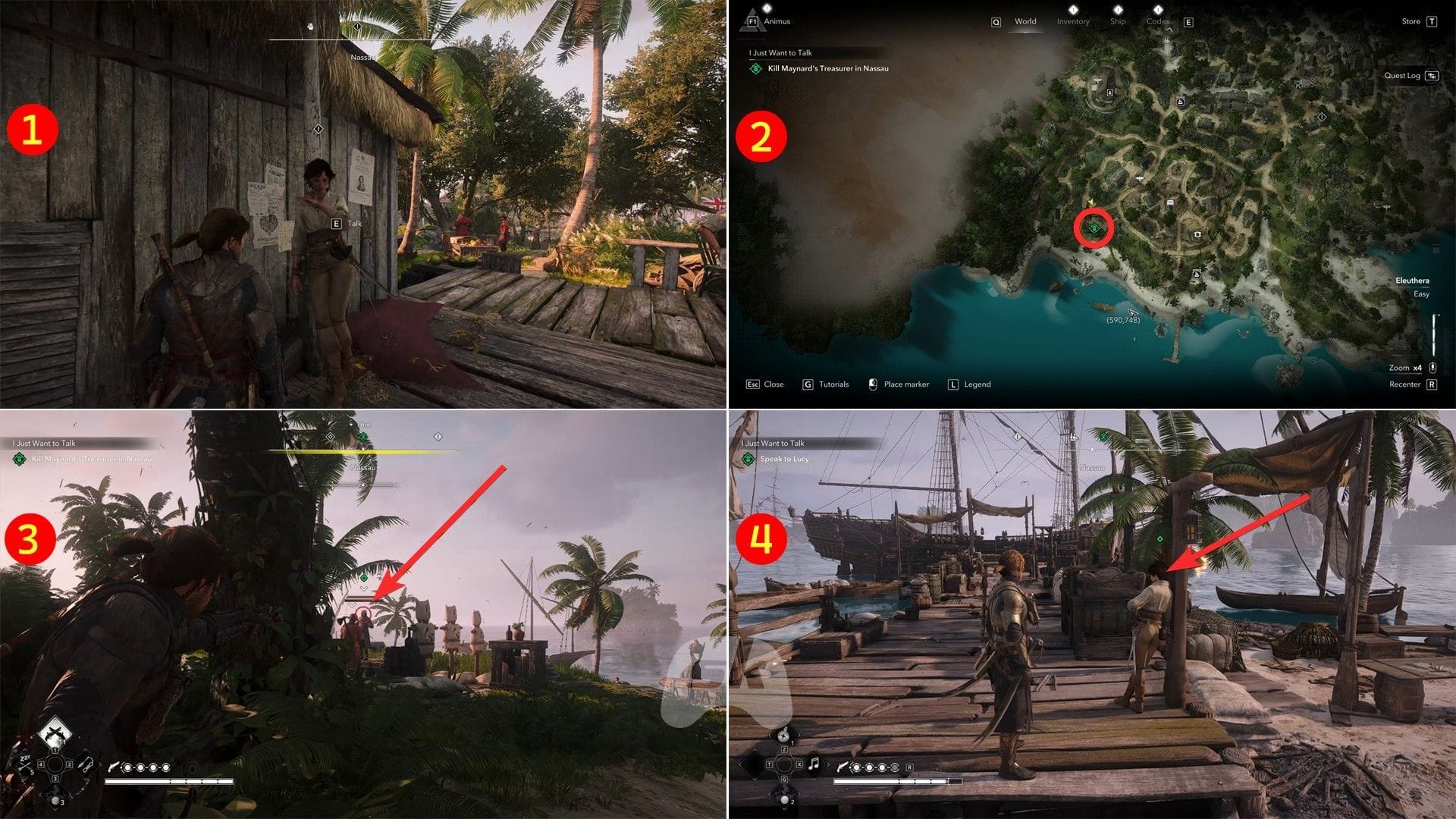 Kill and loot Maynard's Treasurer in Nassau (Image via Sportskeeda Gaming || Ubisoft)