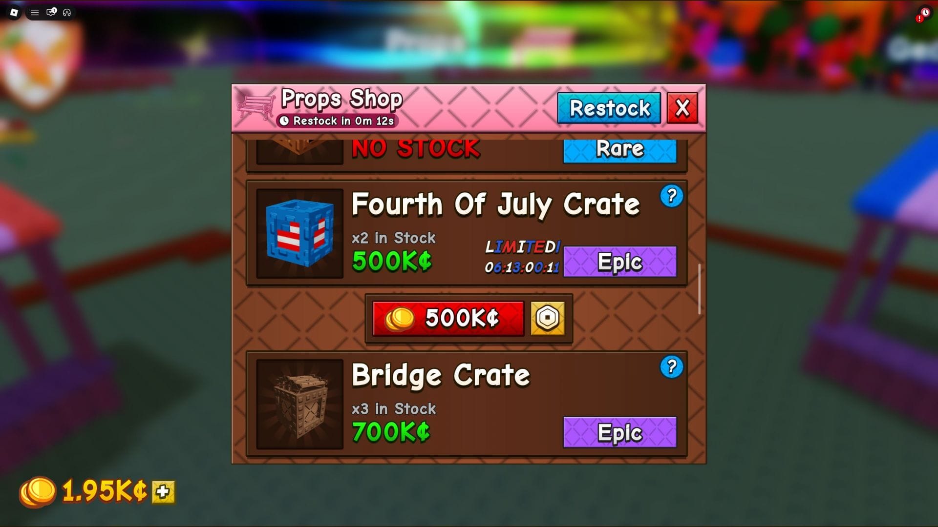 A caixa de quatro de julho (imagem via Roblox)