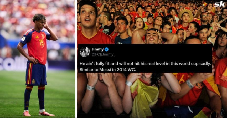 "Chasing TikTok edits", "Aint fully fit" - Fans left disappointed by Lamine Yamal's showing despite Spain's 3-0 win in FIFA World Cup Ro32