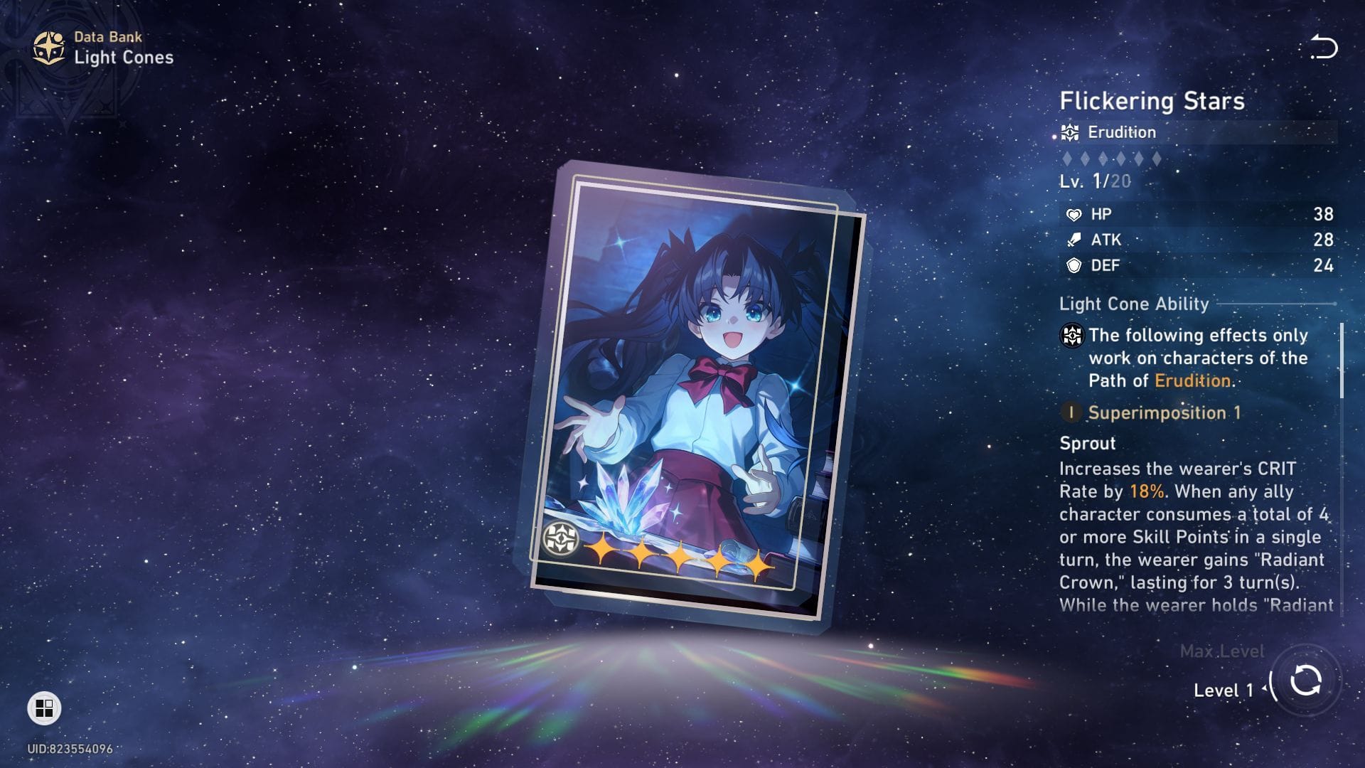 Flickering Stars in HSR (Image via SK Gaming || HoYoverse)