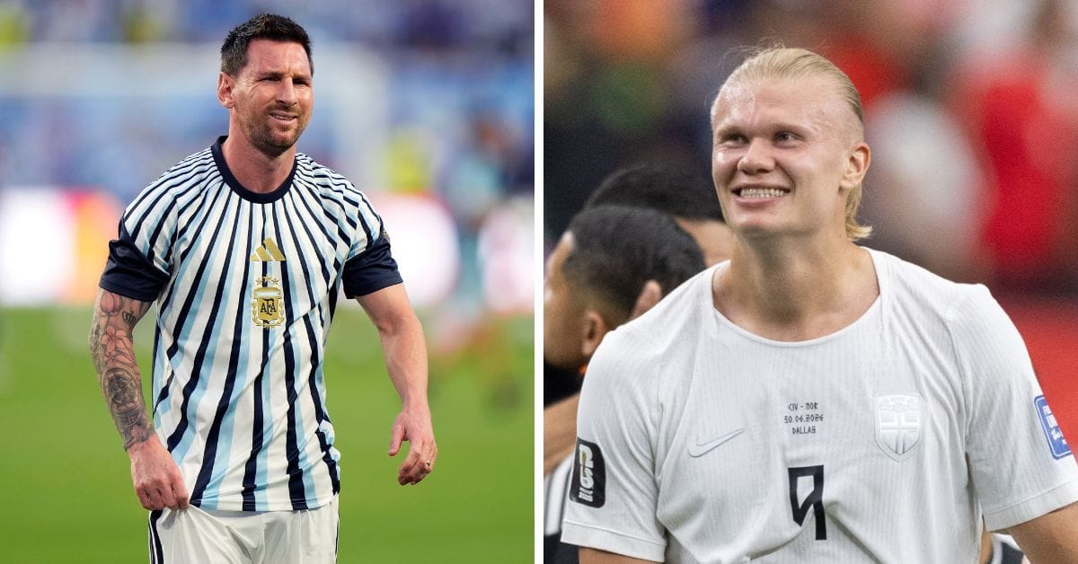 Erling Haaland reacts after being told he won't win Golden Boot at FIFA World Cup after Lionel Messi extended his tally at tournament