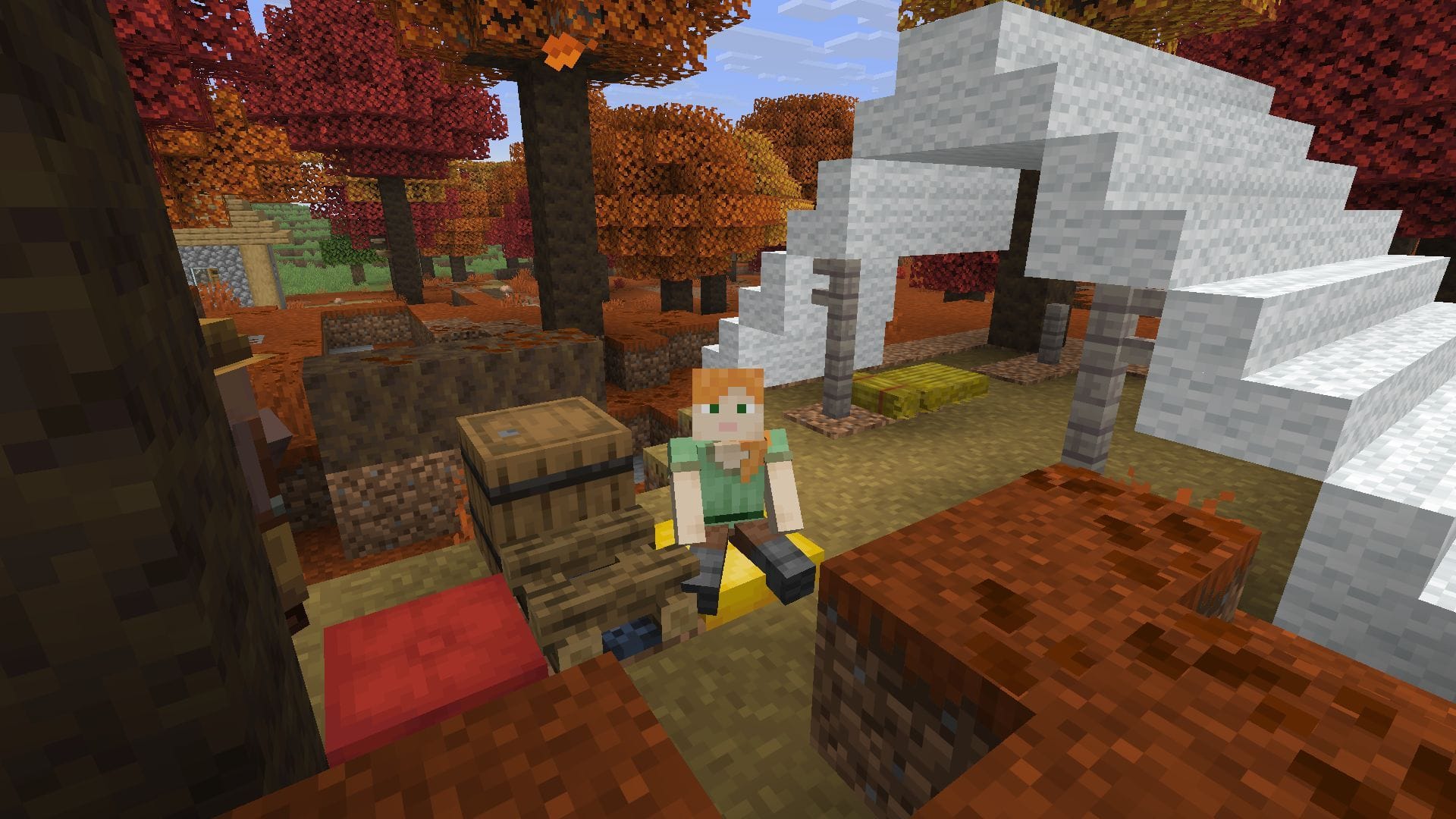Alex on a cushion (Image via Mojang)
