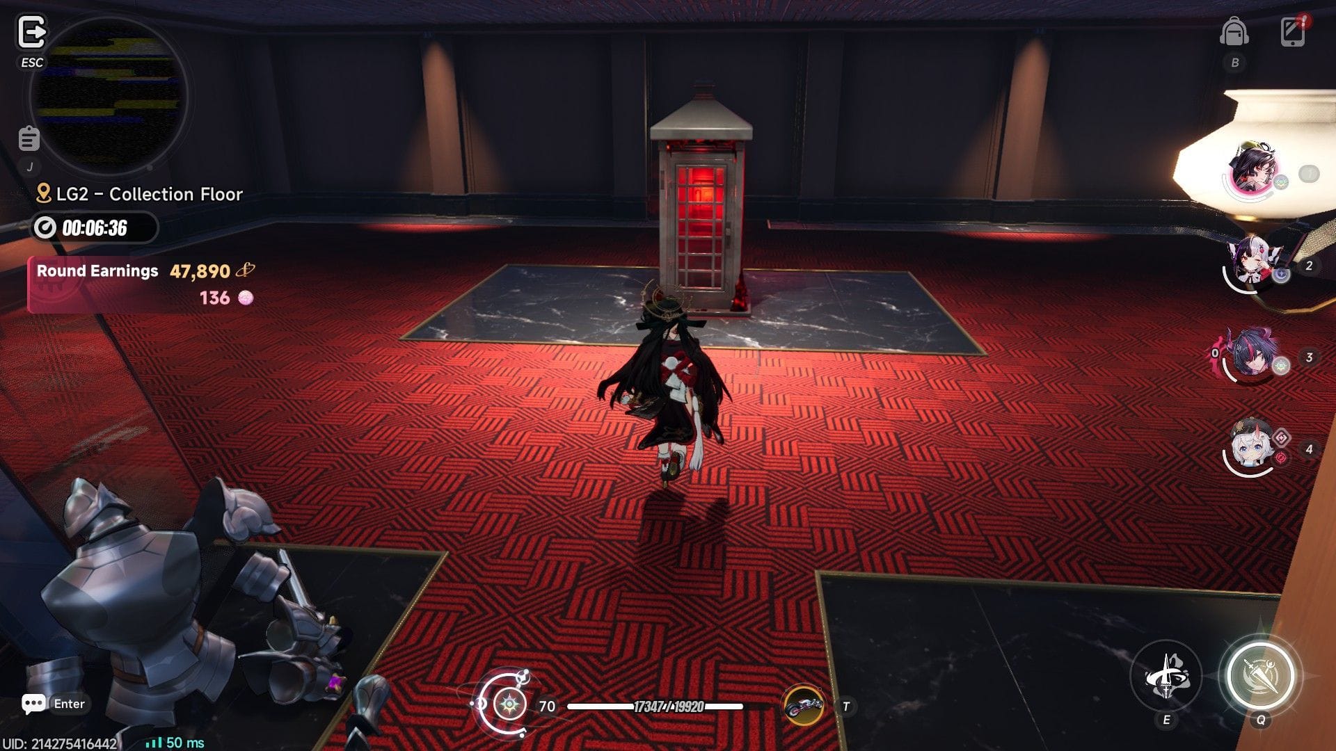 Defeat the phone booth in NTE's Pink Paws Heist (image via Hotta Studio)