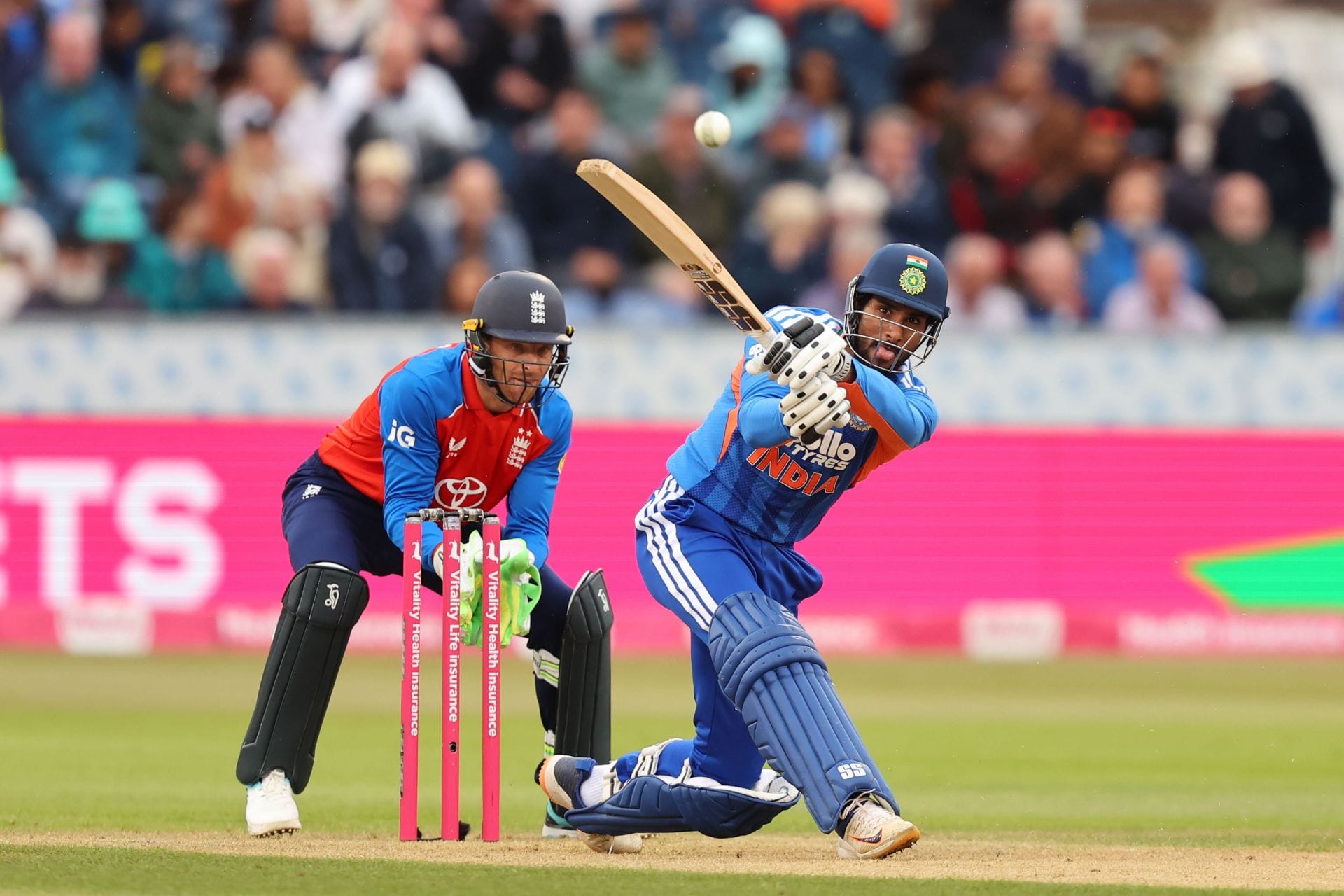 Tilak Varma perishes for run-a-ball 13 attempting cheeky shot in ENG vs IND 2026 1st T20I [Watch]