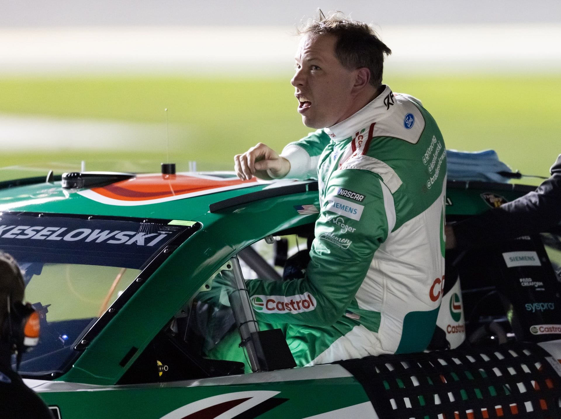 Brad Keselowski no Daytona International Speedway em 11 de fevereiro de 2026. - Fonte: Imagn