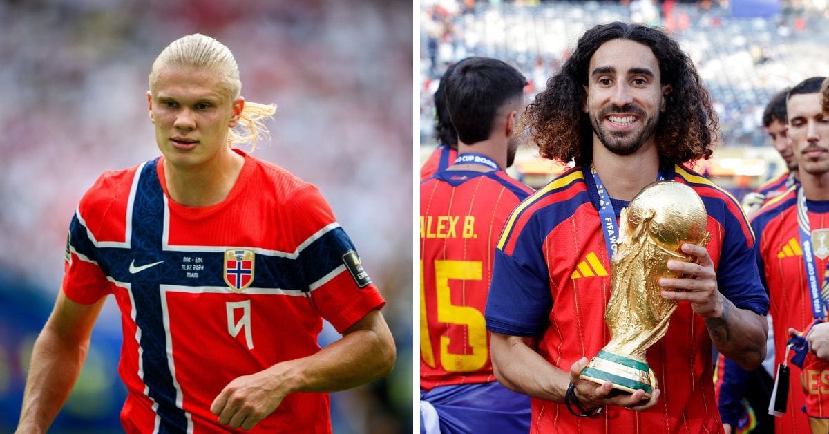 Marc Cucurella brings back iconic Erling Haaland song in Spain's FIFA World Cup triumph celebrations during victory parade