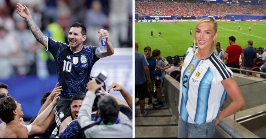 “Well that just happened” - English girlfriend of Argentina star reacts as Lionel Messi and co. beat her country to reach FIFA World Cup final