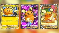 All Dedenne ex variants as seen in the game (Image via The Pokemon Company)