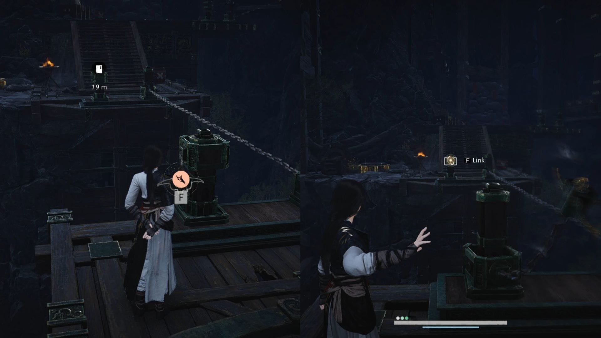 Link the chains to form a bridge (Image via NetEase)