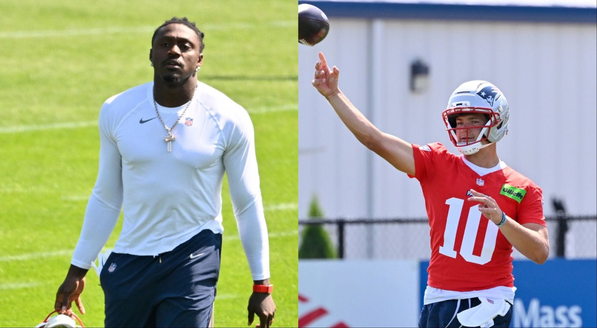 "All fun and games until Boutte gets more targets than him": NFL fans react to A.J. Brown and Drake Maye's connection at training camp