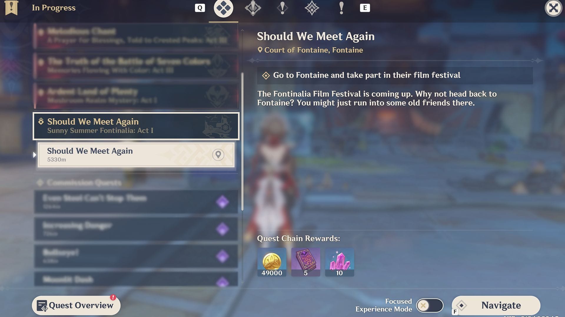 Comece a missão para desbloquear o evento completo (Imagem via Sportskeeda Gaming/HoYoverse)