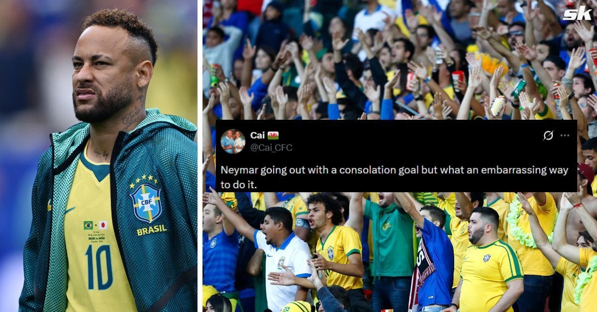 "What a bum", "Such a childish character" - Fans slam Neymar for his embarrassing behaviour in Brazil's loss to Norway at FIFA World Cup