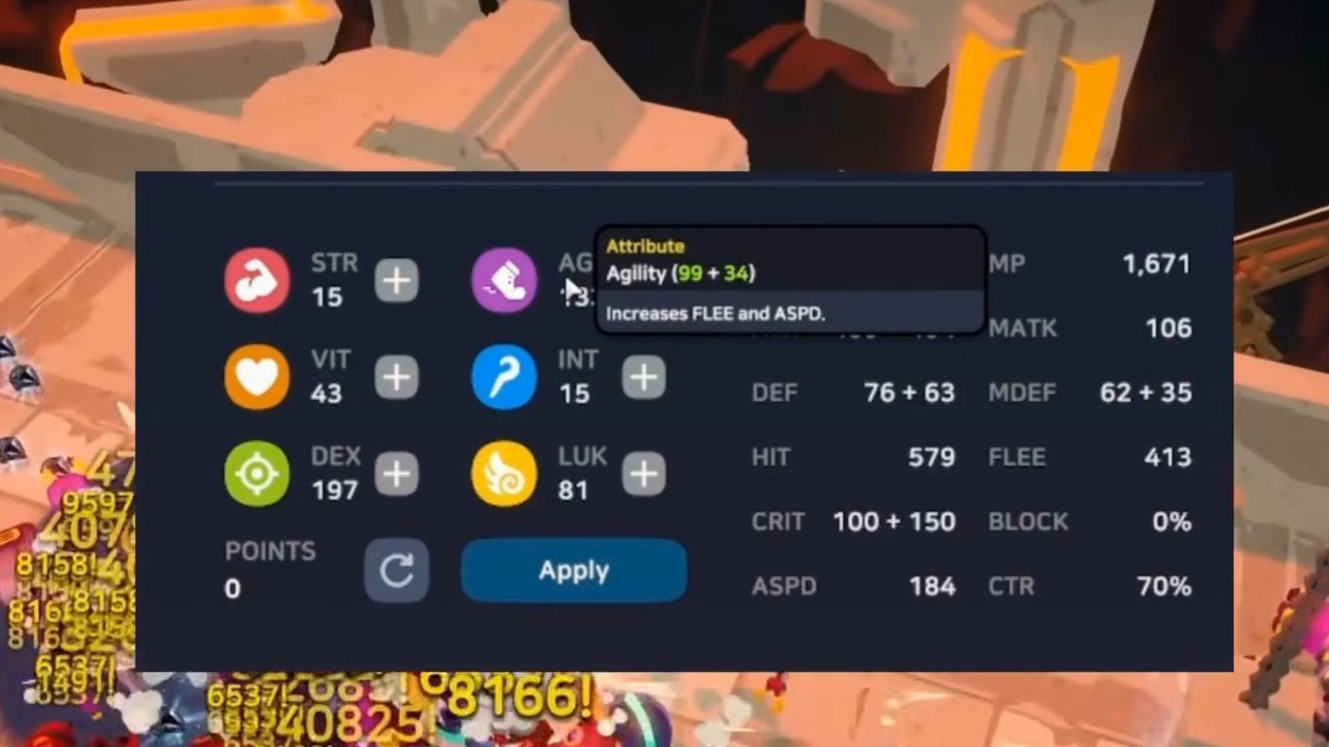 Recommended stat priority (Image via Baikun Interactive || YouTube/@vasDcrak)