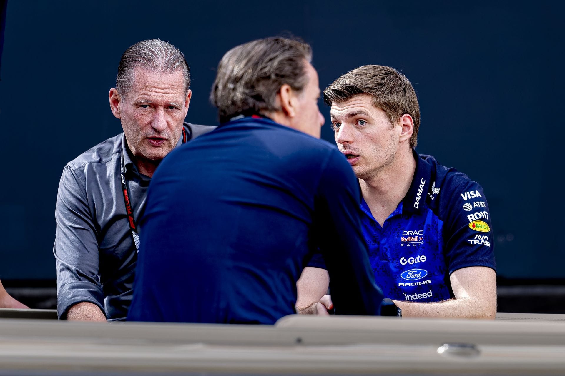 Tensions boil over as Max Verstappen's manager and father seen talking to Laurent Mekies after the Dutch driver crashes out of F1 British GP