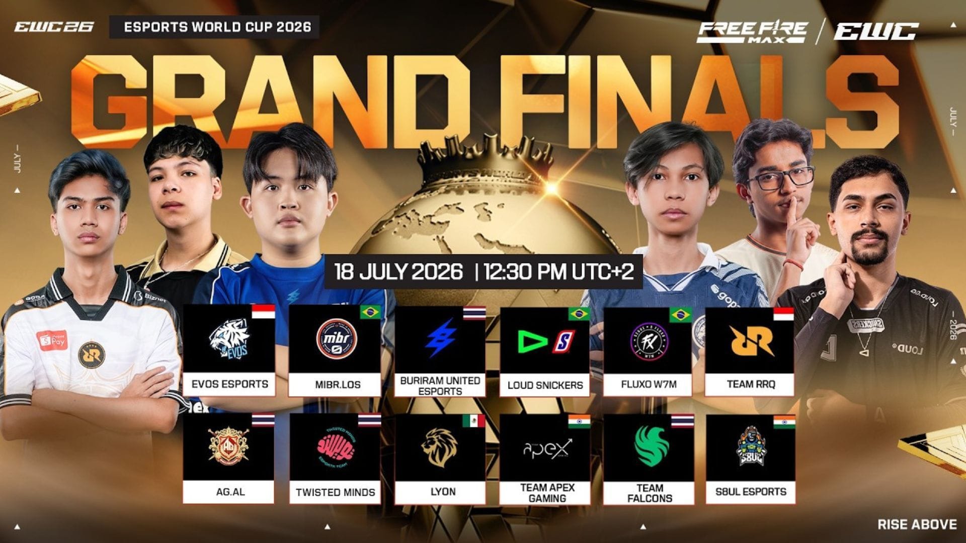 Free Fire World Cup 2026 Grand Finals: All 12 qualified teams, date, and how to watch